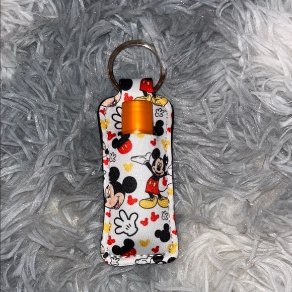 Other - Mickey Mouse Keychain lip balm holder neoprene